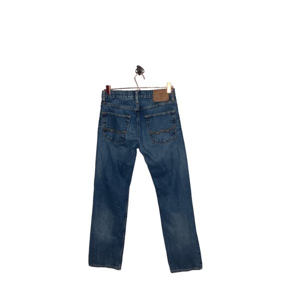 American Eagle Outfitters Mens 28 X 30 Dark Wash Slim Straight 100% Cotton Jeans - Picture 2 of 5